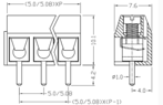 PCB Screw Terminal Block - XY126V-5.0