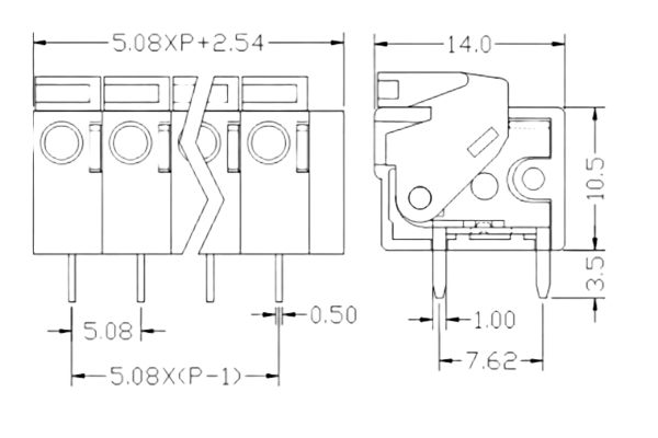 PCB Screw Terminal Block - XY126V-5.0