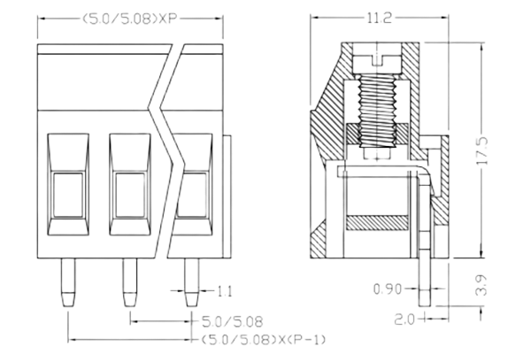 PCB Screw Terminal Block - XY126V-5.0