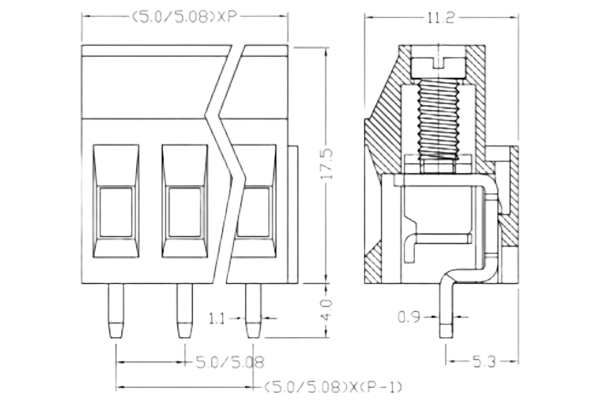 PCB Screw Terminal Block - XY126V-5.0