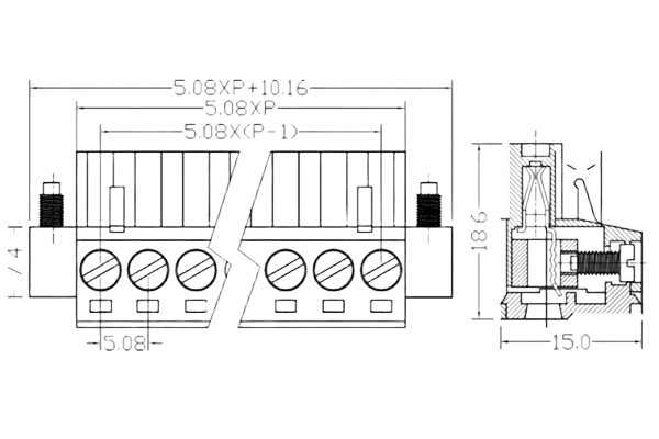 PCB Screw Terminal Block - XY126V-5.0