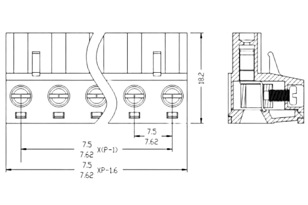 PCB Screw Terminal Block - XY126V-5.0