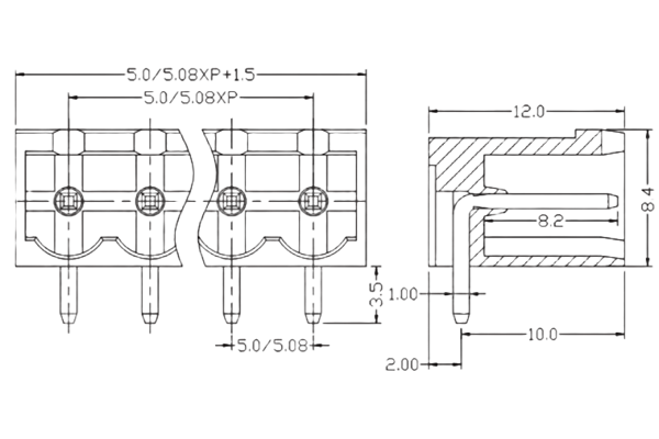 PCB Screw Terminal Block - XY126V-5.0