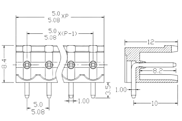 PCB Screw Terminal Block - XY126V-5.0