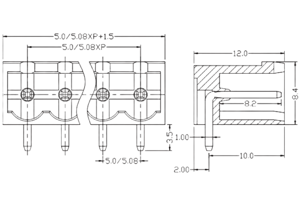 PCB Screw Terminal Block - XY126V-5.0