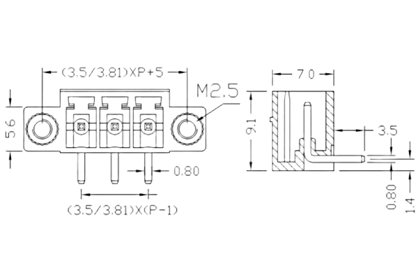 PCB Screw Terminal Block - XY126V-5.0