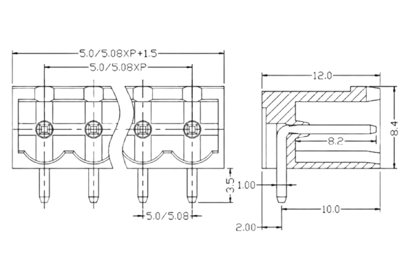 PCB Screw Terminal Block - XY126V-5.0