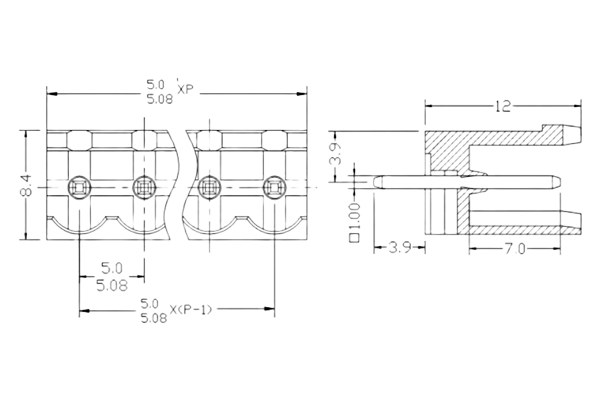 PCB Screw Terminal Block - XY126V-5.0