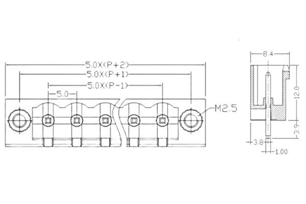PCB Screw Terminal Block - XY126V-5.0