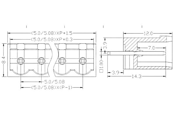 PCB Screw Terminal Block - XY126V-5.0