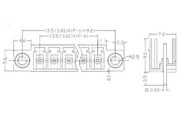 PCB Screw Terminal Block - XY126V-5.0