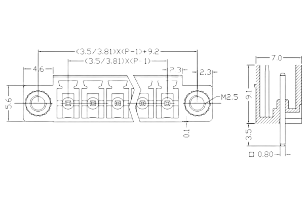 PCB Screw Terminal Block - XY126V-5.0