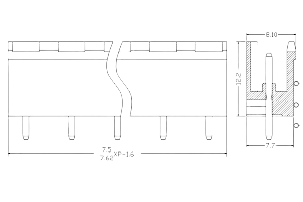 PCB Screw Terminal Block - XY126V-5.0
