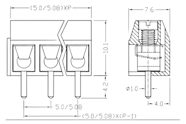 PCB Screw Terminal Block - XY126V-5.0