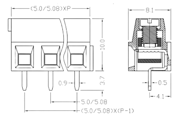 PCB Screw Terminal Block - XY126V-5.0