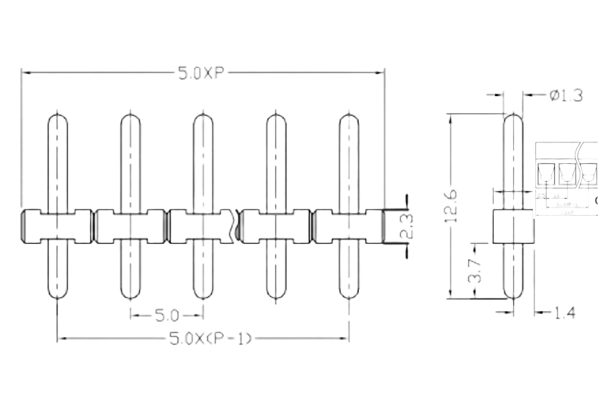 PCB Screw Terminal Block - XY126V-5.0