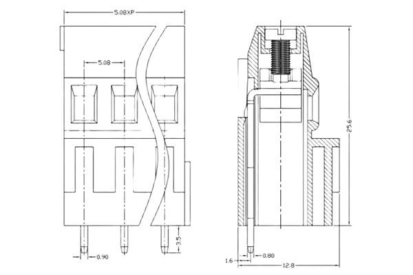 PCB Screw Terminal Block - XY126V-5.0
