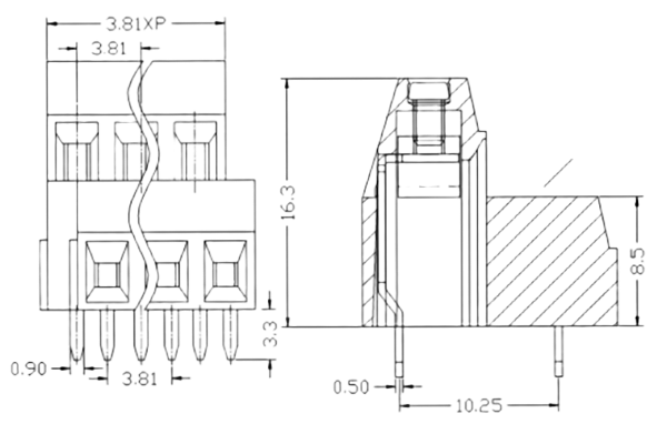 PCB Screw Terminal Block - XY126V-5.0
