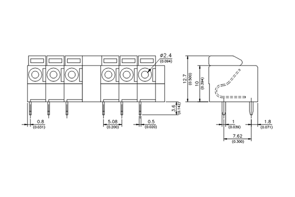 PCB Screw Terminal Block - XY126V-5.0