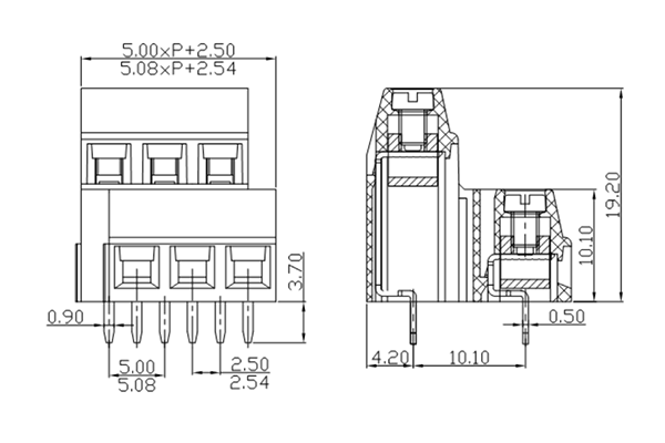 PCB Screw Terminal Block - XY126V-5.0