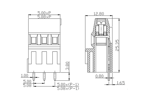 PCB Screw Terminal Block - XY126V-5.0
