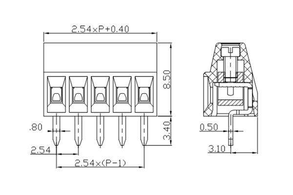 PCB Screw Terminal Block - XY126V-5.0