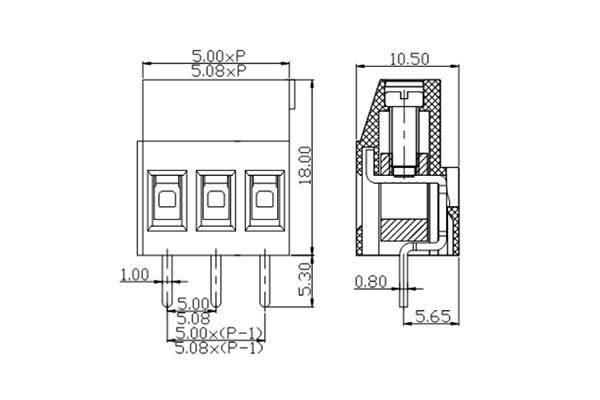PCB Screw Terminal Block - XY126V-5.0