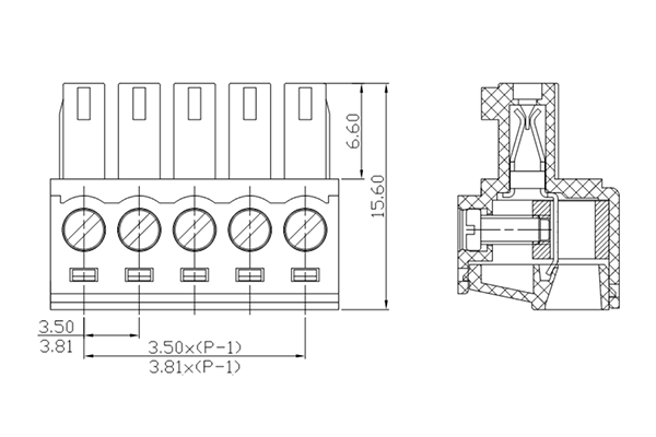 PCB Screw Terminal Block - XY126V-5.0