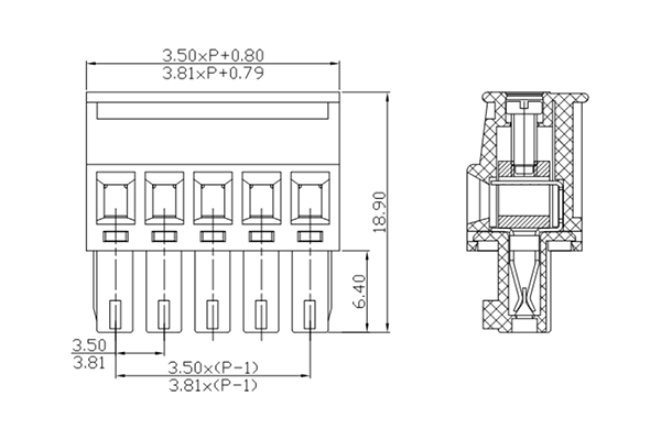 PCB Screw Terminal Block - XY126V-5.0