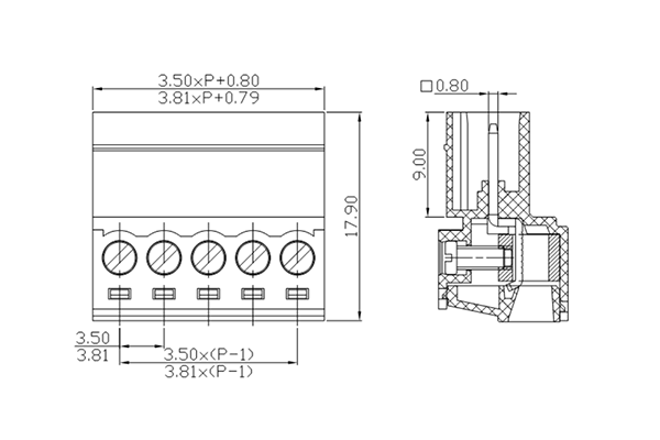 PCB Screw Terminal Block - XY126V-5.0