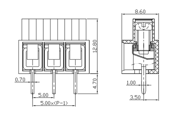 PCB Screw Terminal Block - XY126V-5.0