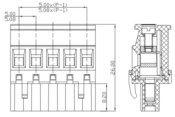 PCB Screw Terminal Block - XY126V-5.0