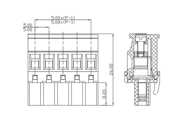 PCB Screw Terminal Block - XY126V-5.0