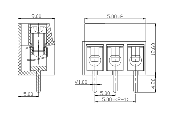 PCB Screw Terminal Block - XY126V-5.0