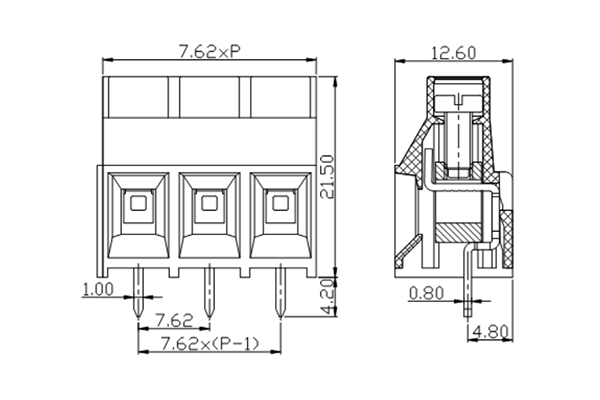 PCB Screw Terminal Block - XY126V-5.0