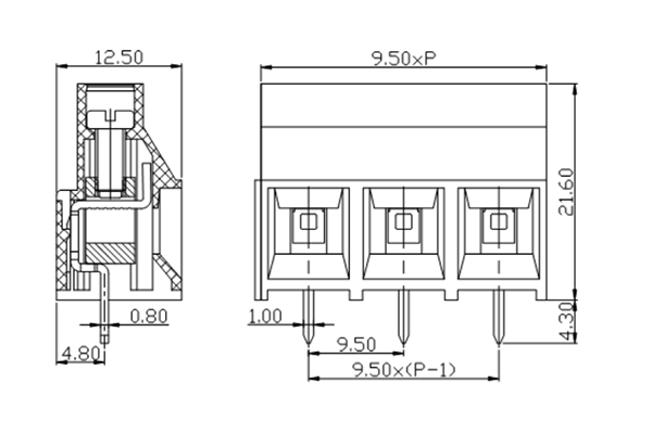 PCB Screw Terminal Block - XY126V-5.0