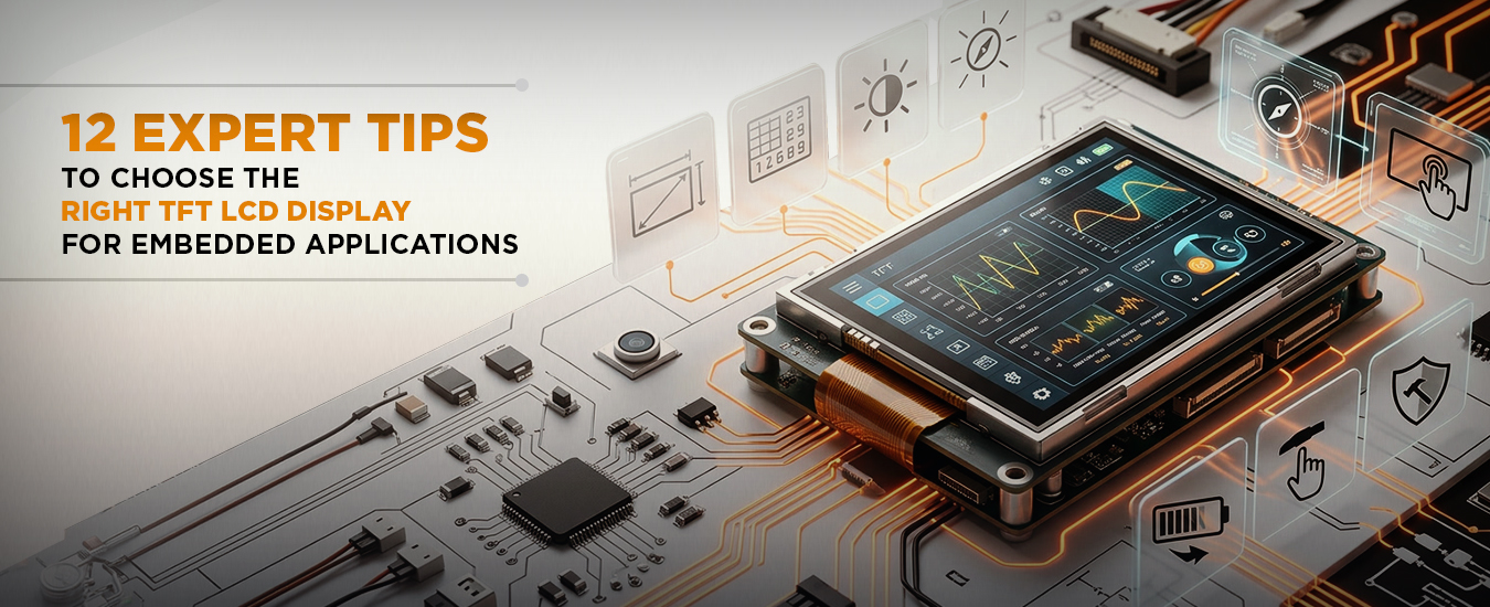 A Blog Banner On 12 Expert Tips to Choose the Right TFT LCD Display for Embedded Applications