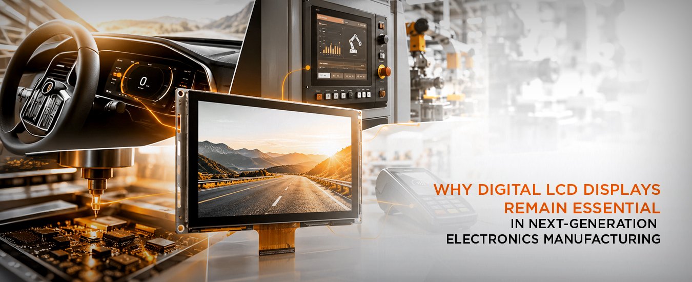 A Blog Banner On Why Digital LCD Displays Remain Essential in Next-Generation Electronics Manufacturing
